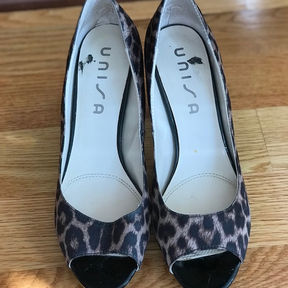 Leopard Print Open Toe Heel - Picture 3 of 6